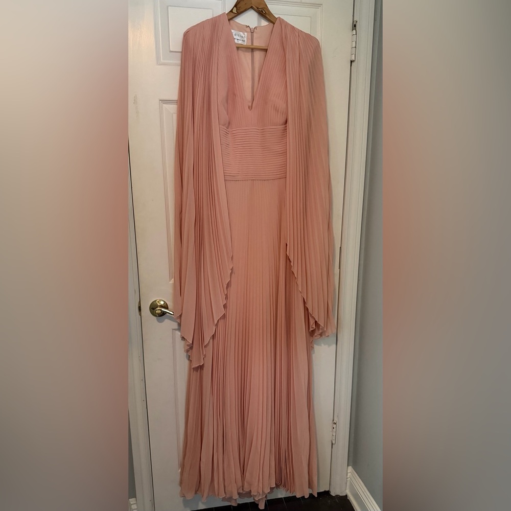 Gemy Maalouf pleated gown with attached cape